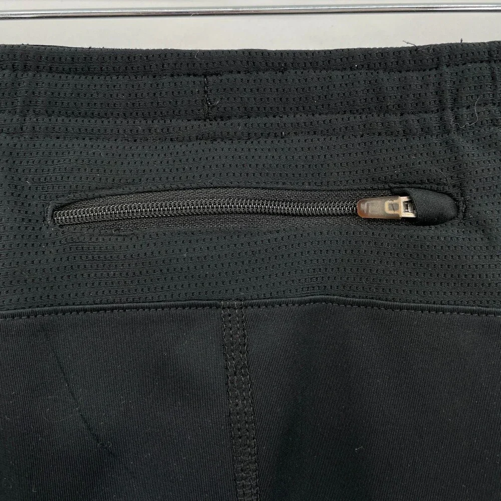 NIKE RUNNING Black Vented Mesh Zipper Running Pants Size S